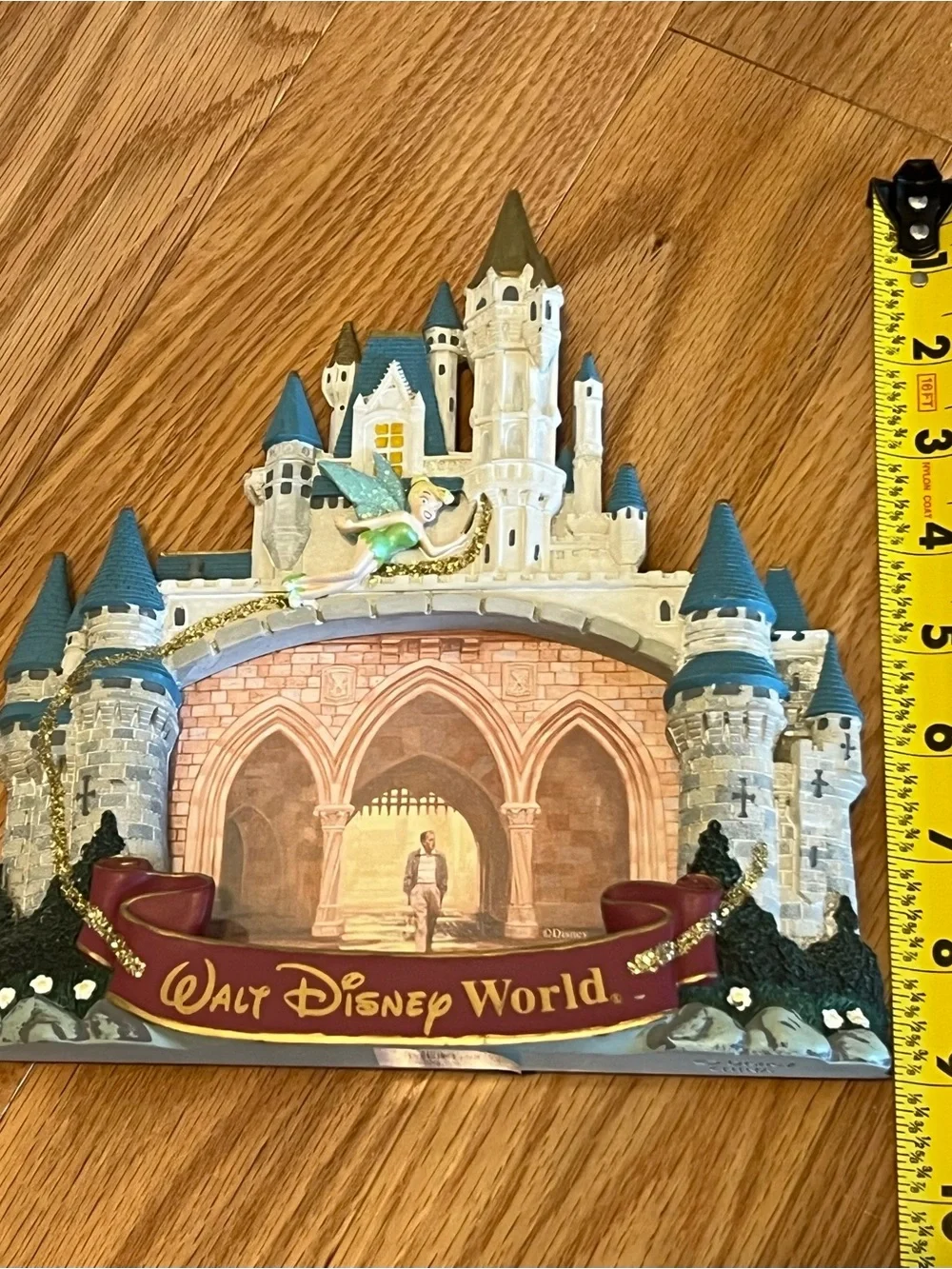 Walt Disney World Cinderella’s Castle Frame with Tinker Bell - Blue & Gold